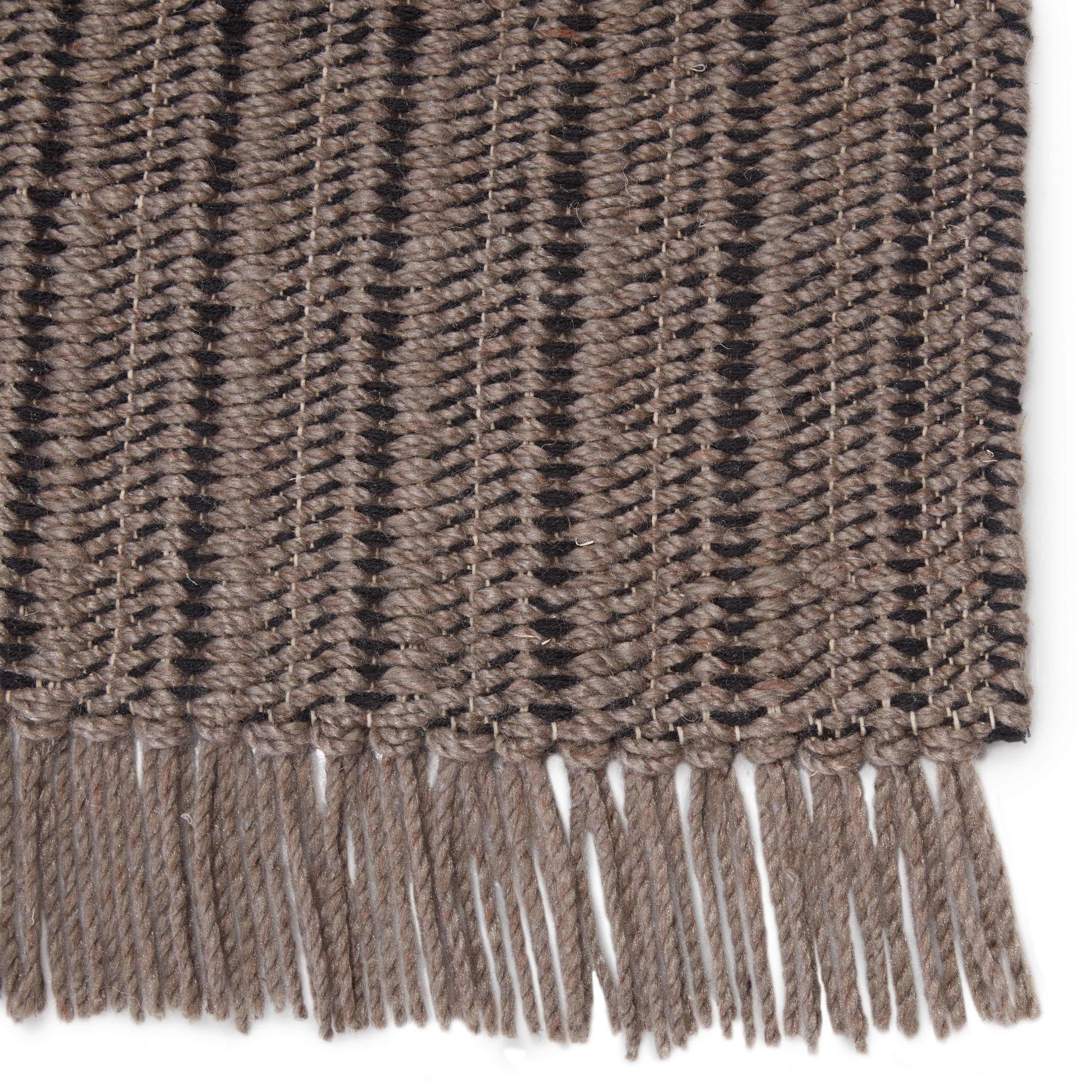 Poise Handwoven Solid Gray/ Black Area Rug (8'X10') - Image 3