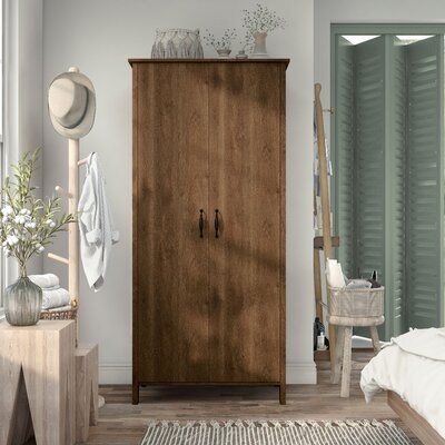 Lindesay 70.86" Height Flat Door Wood Wardrobe Closet - Image 0