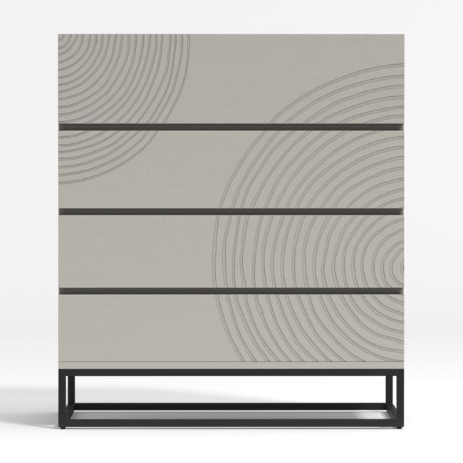 Circulus Dove White Wood 4-Drawer Chest - Image 1