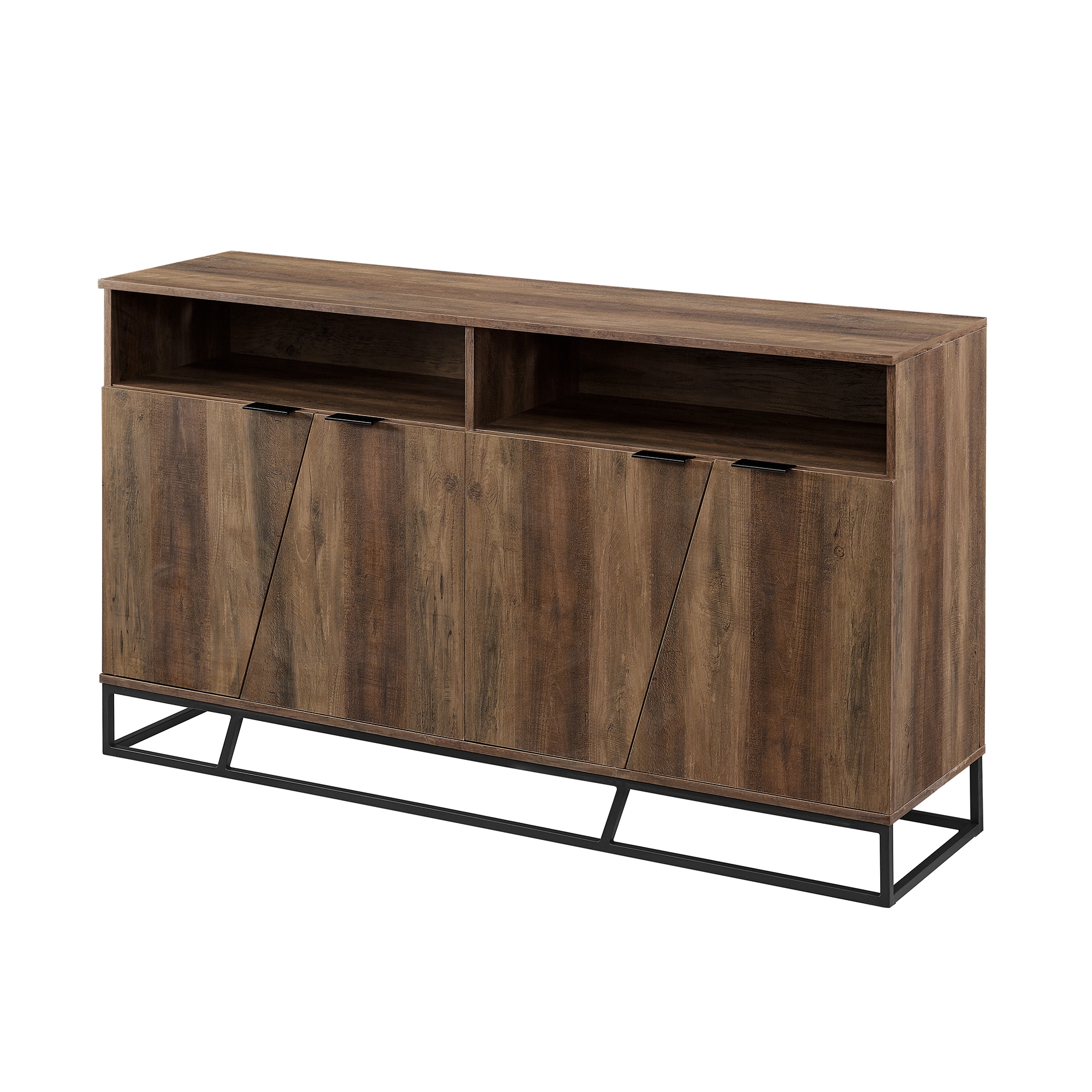 Ian 58" Angled Door Sideboard - Rustic Oak - Image 2