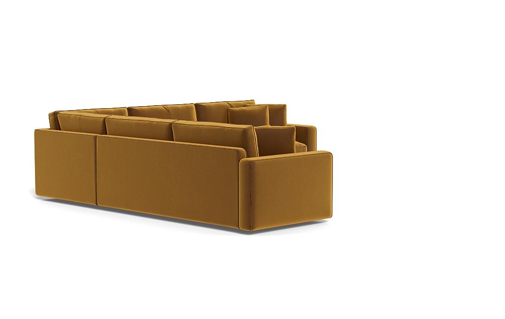 James 3-Piece 4-Seat Corner Sectional with Contrast Piping - Image 1