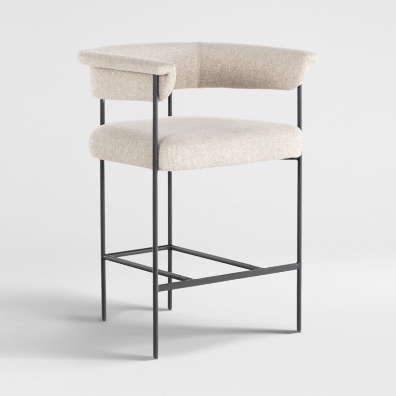Sutter Beige Bouclé Counter Stool - Image 1