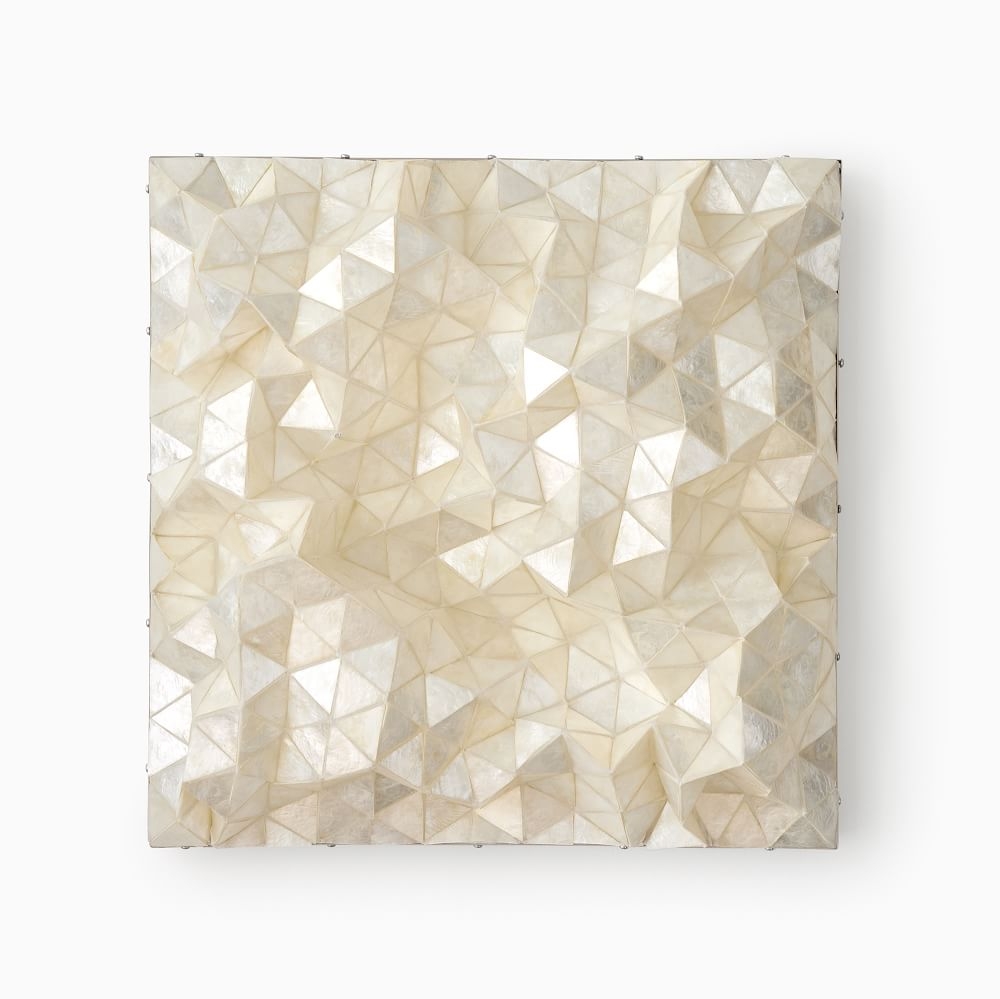 Capiz Wall Art, Faceted Square - Image 0