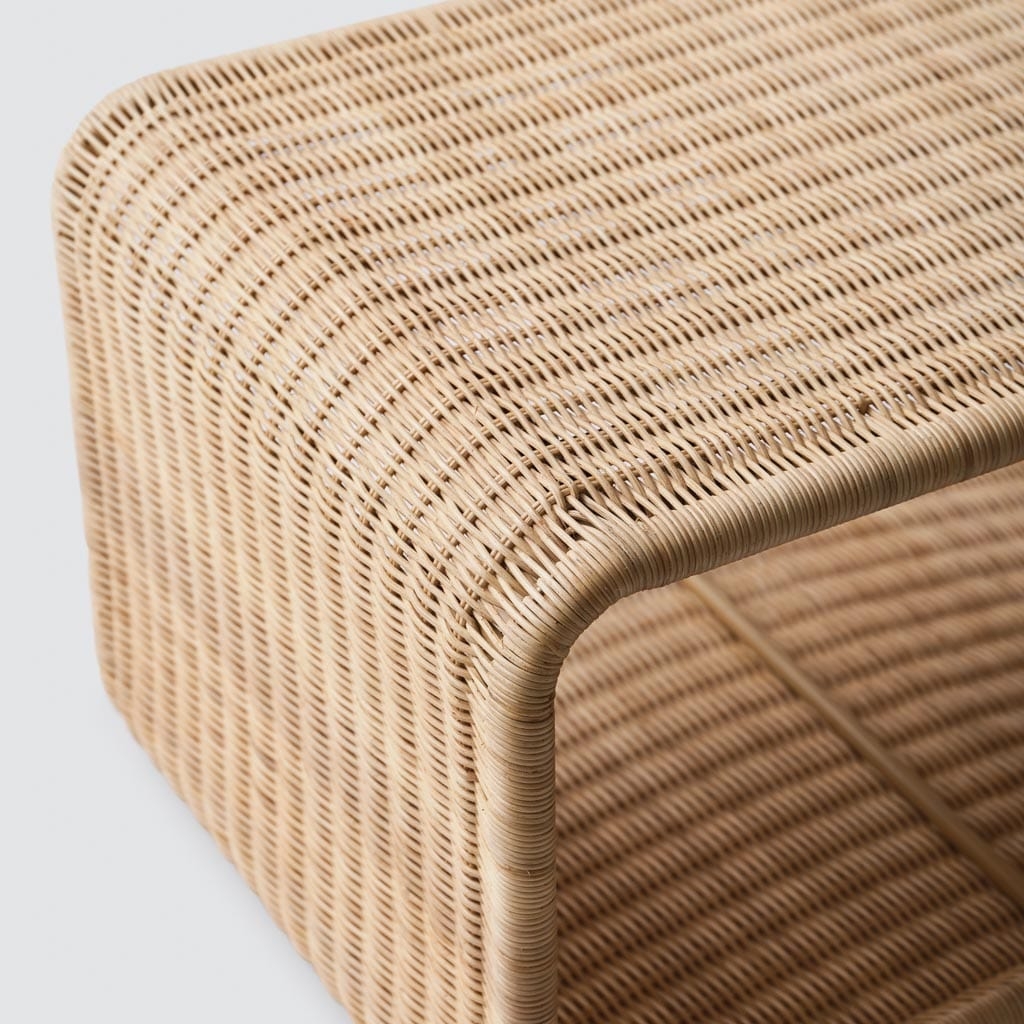 The Citizenry Liang Wicker Ottoman | Natural - Image 3