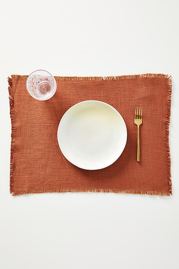 Duke Placemat By Anthropologie in Orange Size PLACEMAT - Image 0