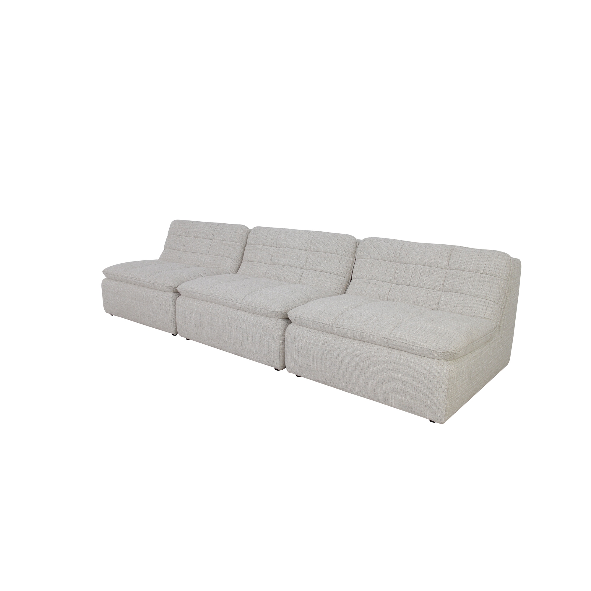 Lino Armless Modular Sofa Textured Oat - Image 1