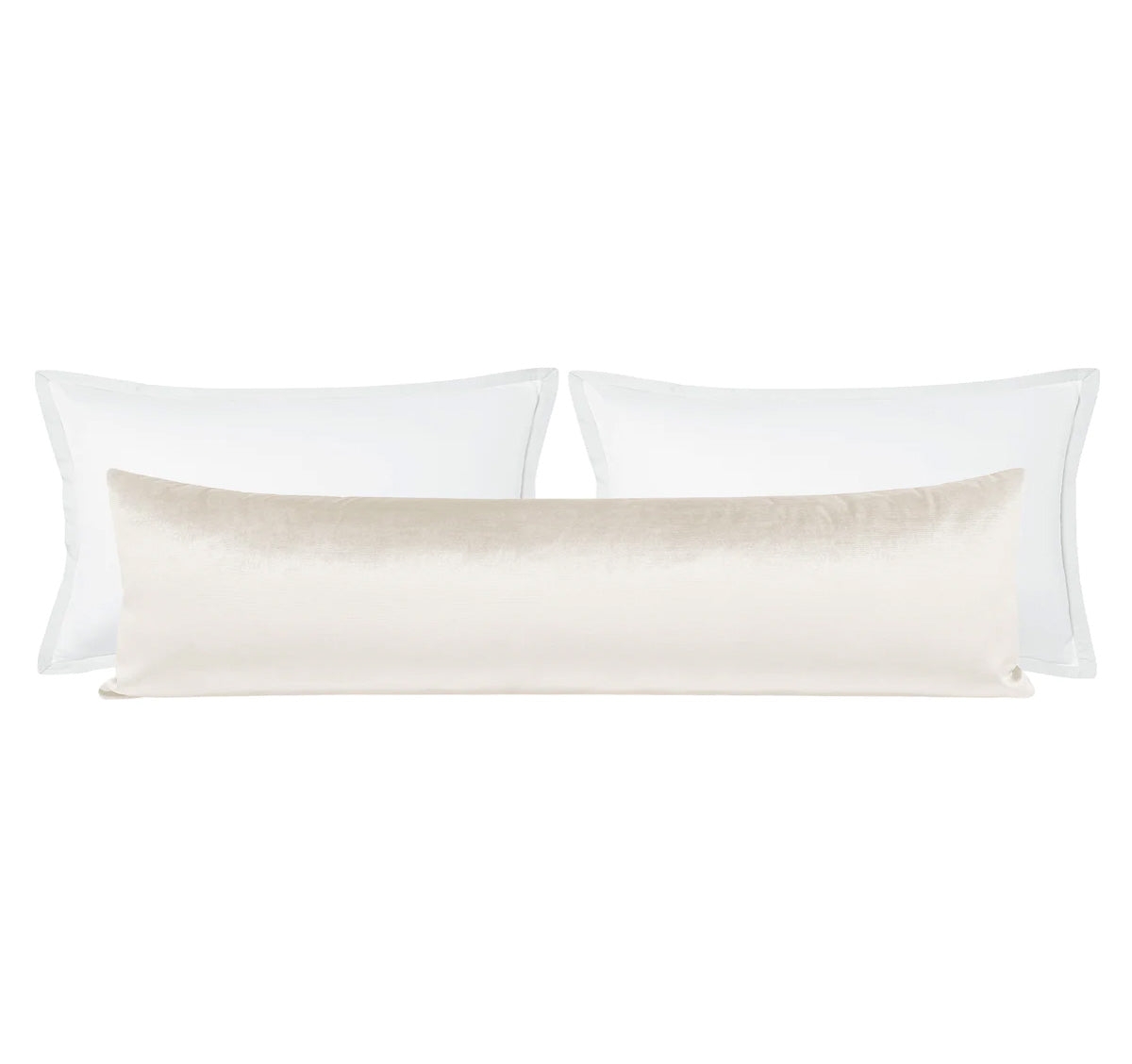 THE XL LUMBAR :: FAUX SILK VELVET // ALABASTER - BY THE YARD - Image 0