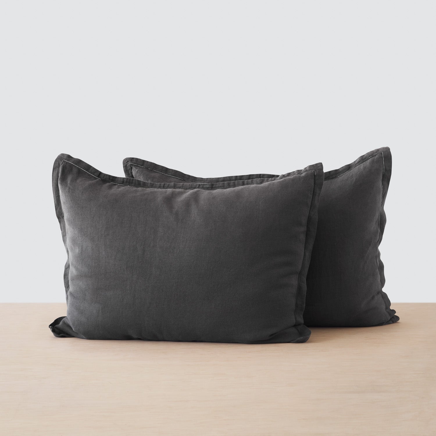 The Citizenry Stonewashed Linen Shams | Standard | Charcoal - Image 0