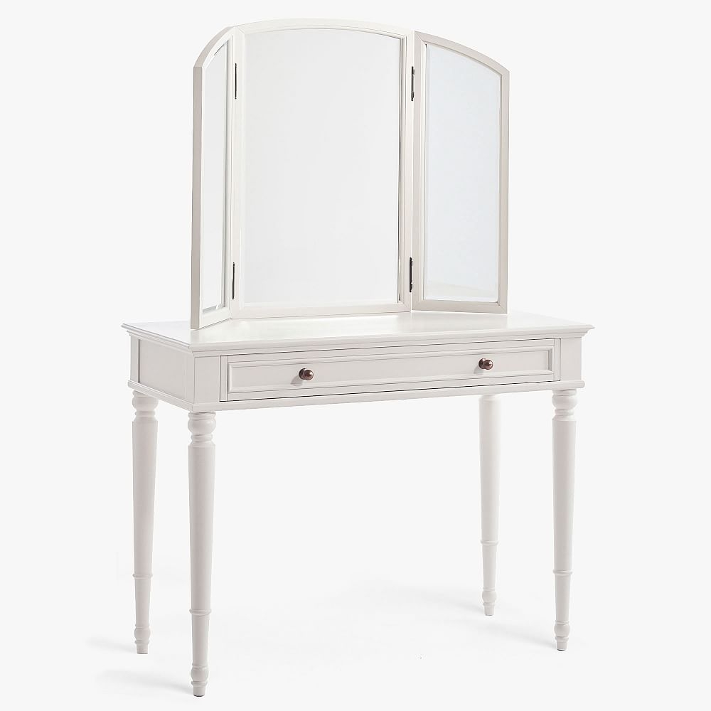 Chelsea Small Space Vanity Desk, Simply White - Image 0