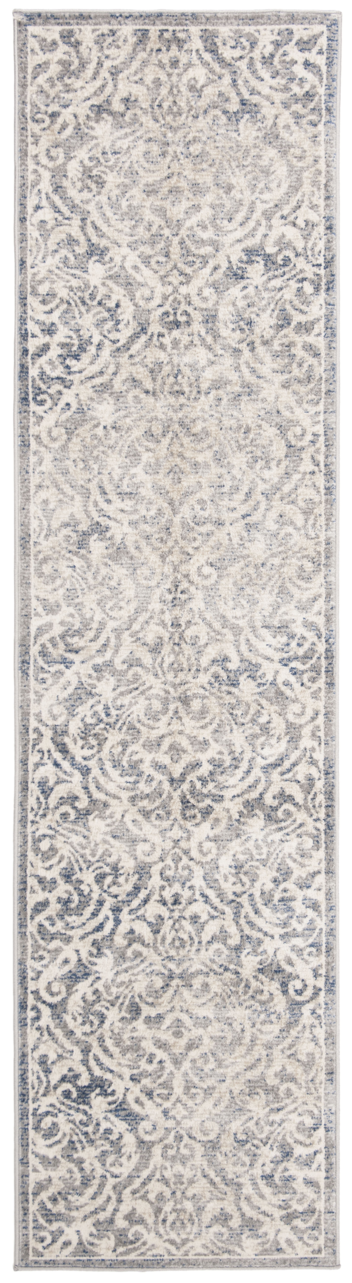 Arlo Home Woven Area Rug, BNT869G, Light Grey/Blue,  2' X 8' - Image 0
