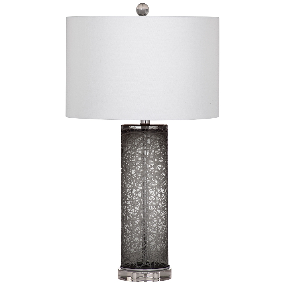 Danbury Smoked Gray Glass Table Lamp - Style # 303E0 - Image 0