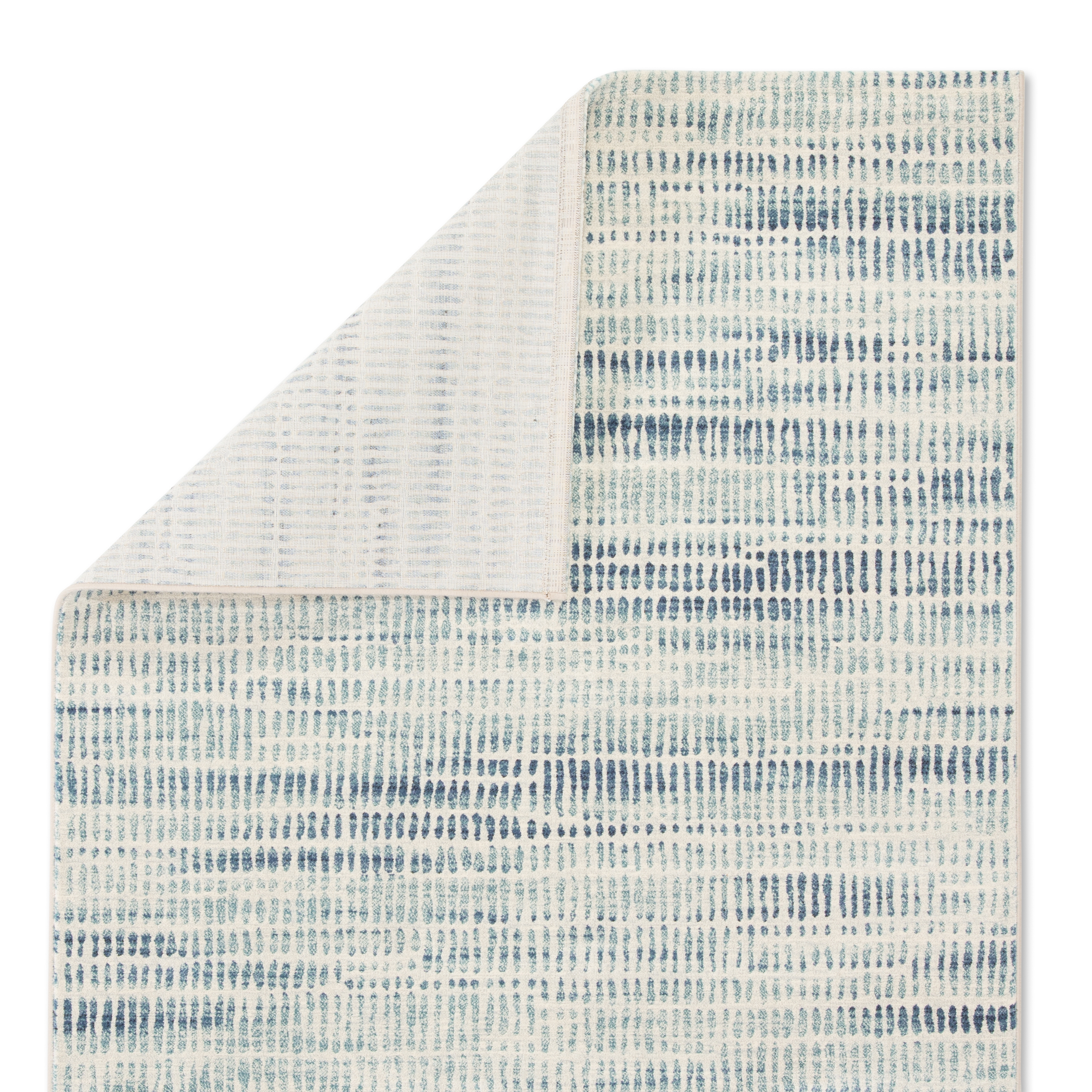 Escape Abstract Blue/ White Area Rug (5'3" X 7'6") - Image 2