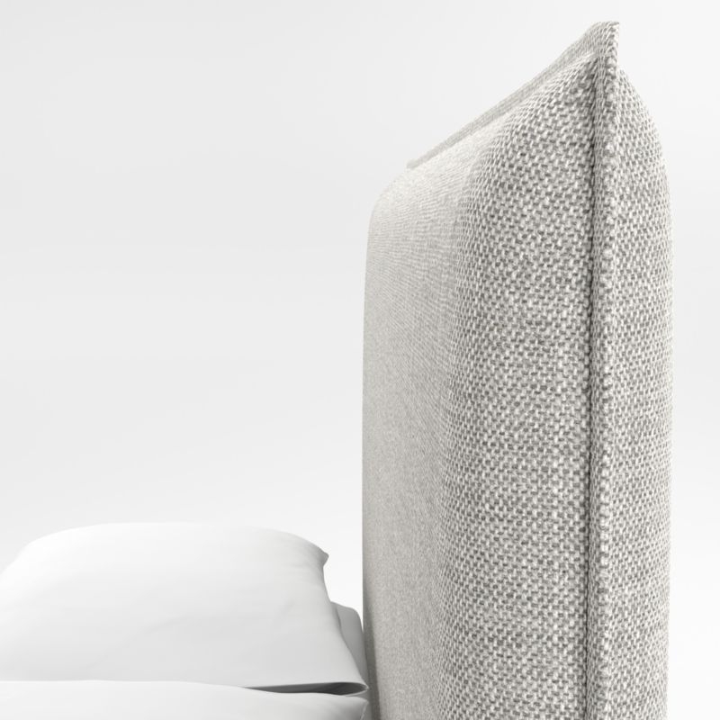 Arvada 54" Mist Grey Upholstered Queen Headboard - Image 1
