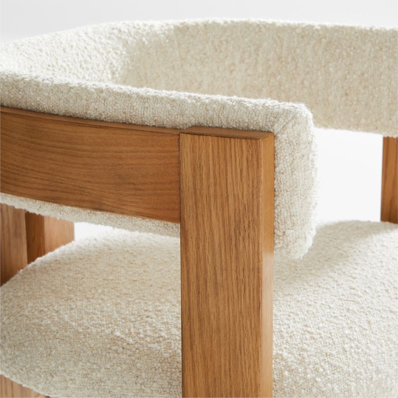 Ceremonie Natural Boucle Dining Armchair by Athena Calderone - Image 5