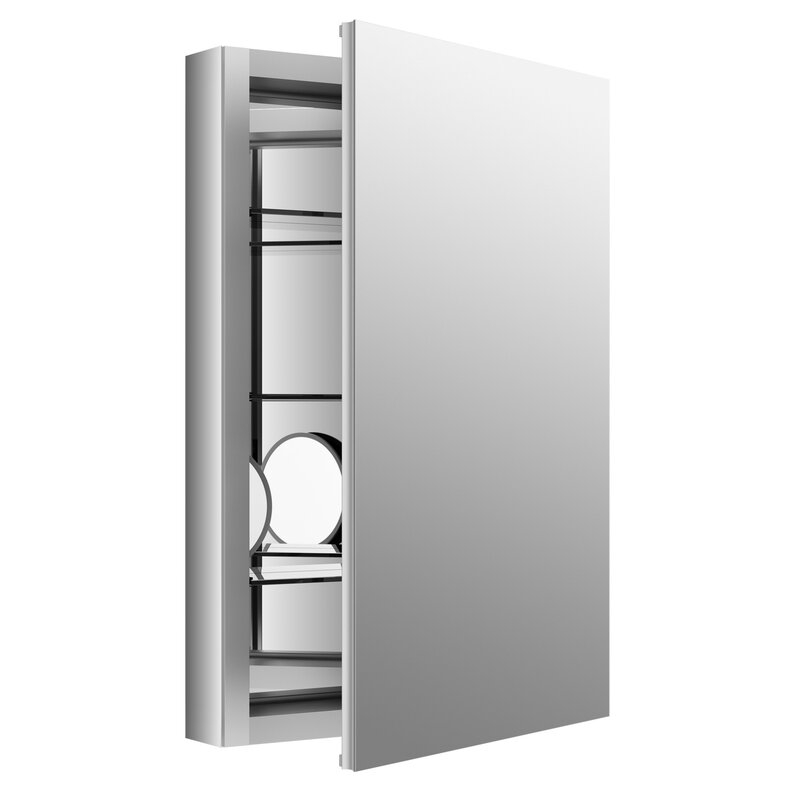 Kohler Verdera Aluminum Medicine Cabinet with Adjustable Flip Out Mirror, 20" x 30" Size: 30" H x 20" W x 4.75" D - Image 0
