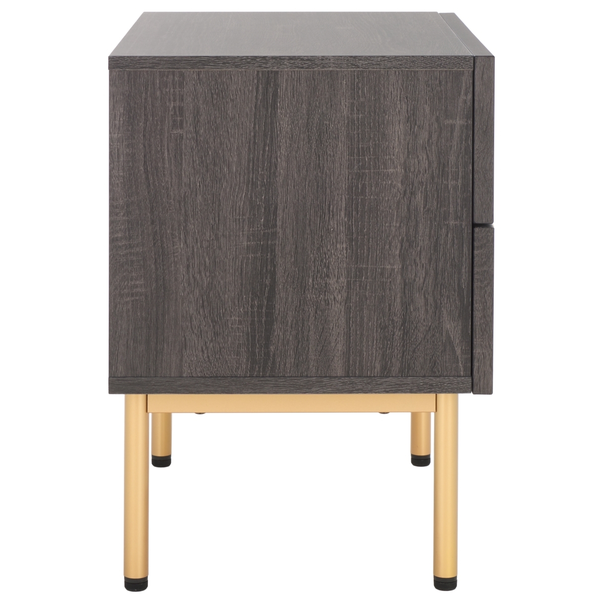 Axelle 2 Drawer Nightstand - Distressed Black / Gold - Safavieh - Image 6