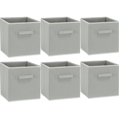 Storage Bins - Set Of 8 - Storage Cubes | Foldable Fabric Cube Baskets Features Dual Handles. Cube Storage Bins. Closet Shelf Organizer | Collapsible Nursery Drawer Organizers - Image 0