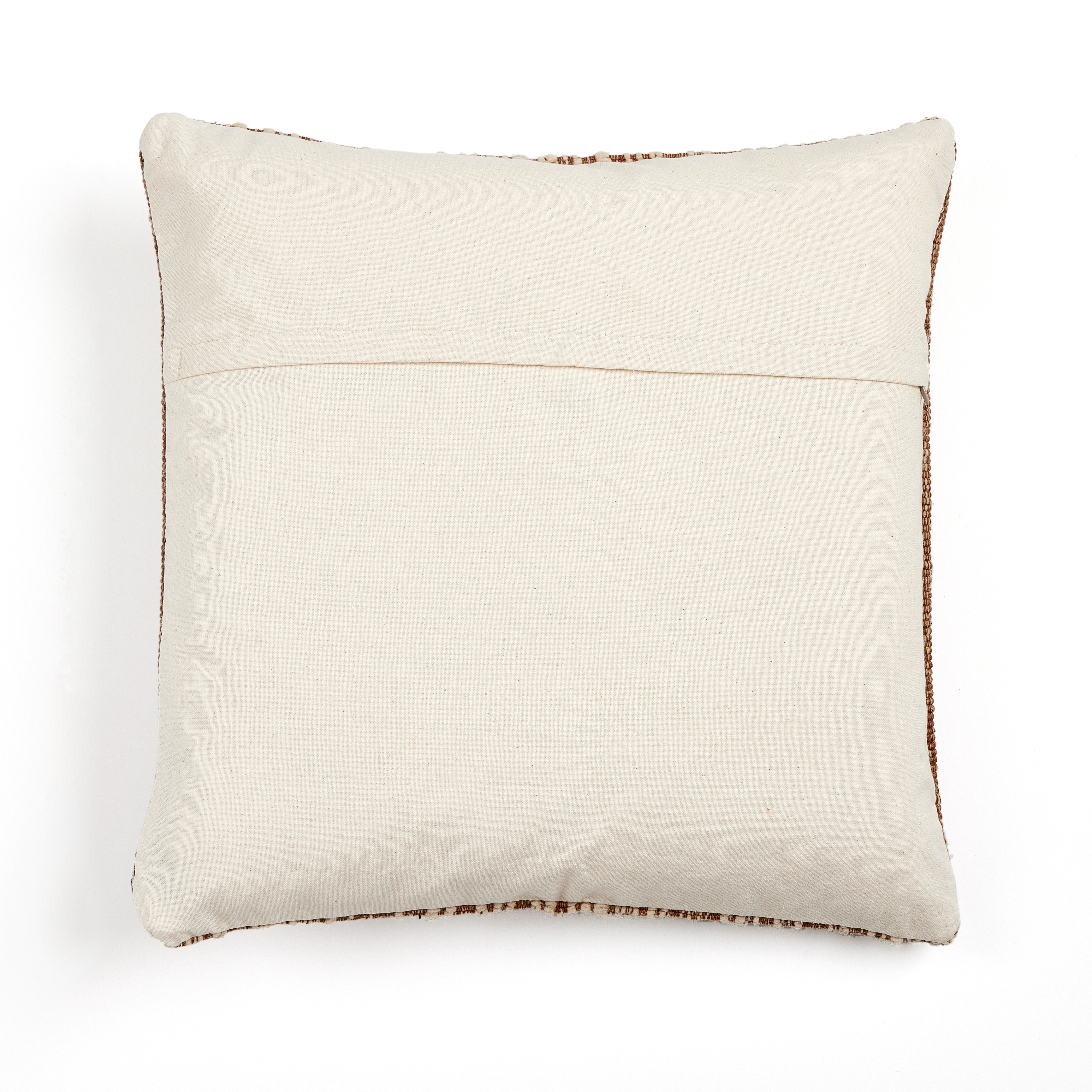 Handwoven Stripe Wool Pillow-Ntrl-20x20 - Image 3
