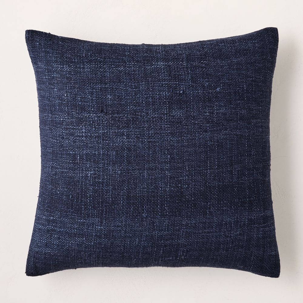 Silk Hand-Loomed Pillow Cover, 20"x20", Nightshade - Image 0
