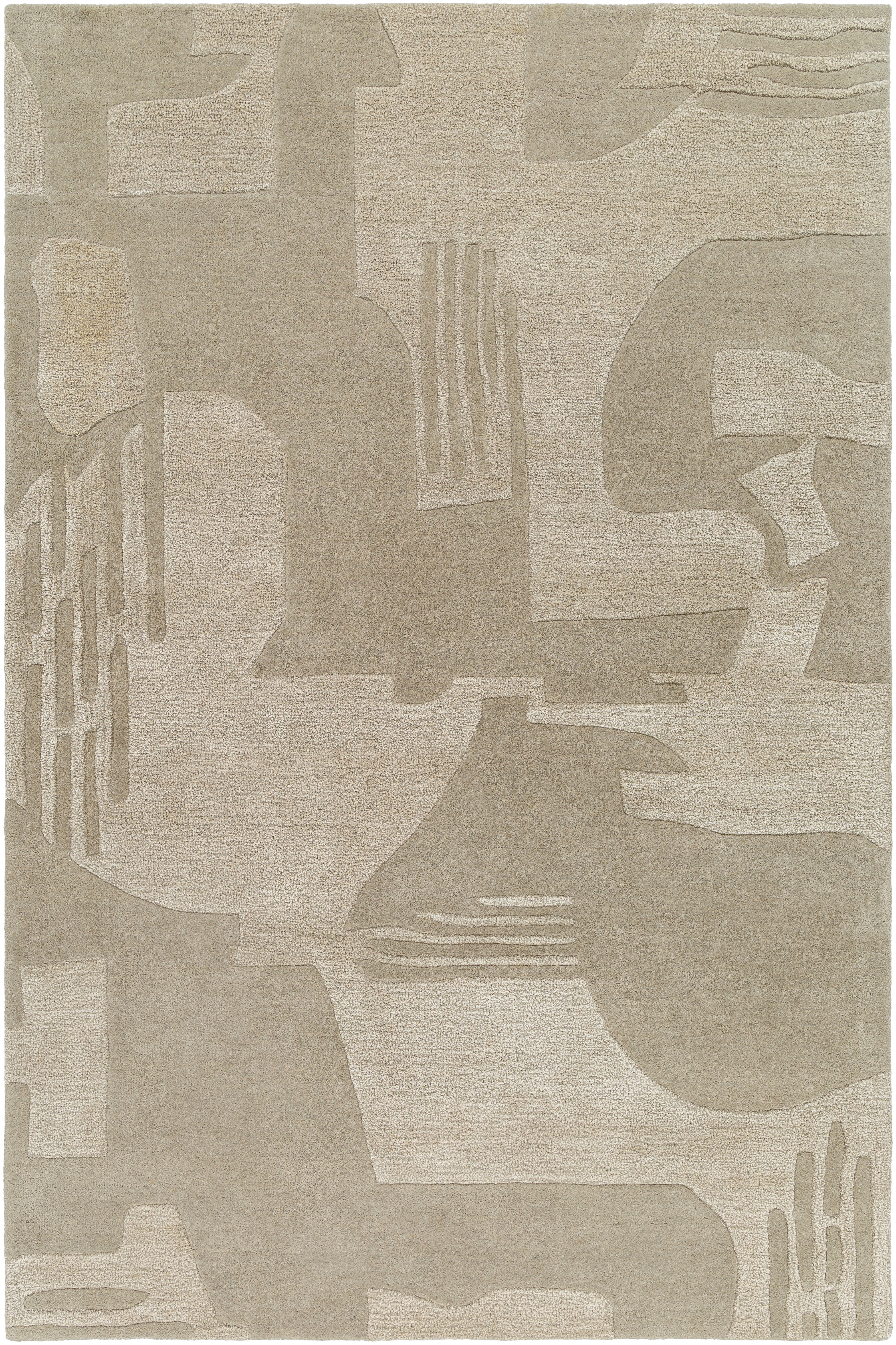 Vilnius Beige Indoor 8' x 10' Handmade Rug - Image 0