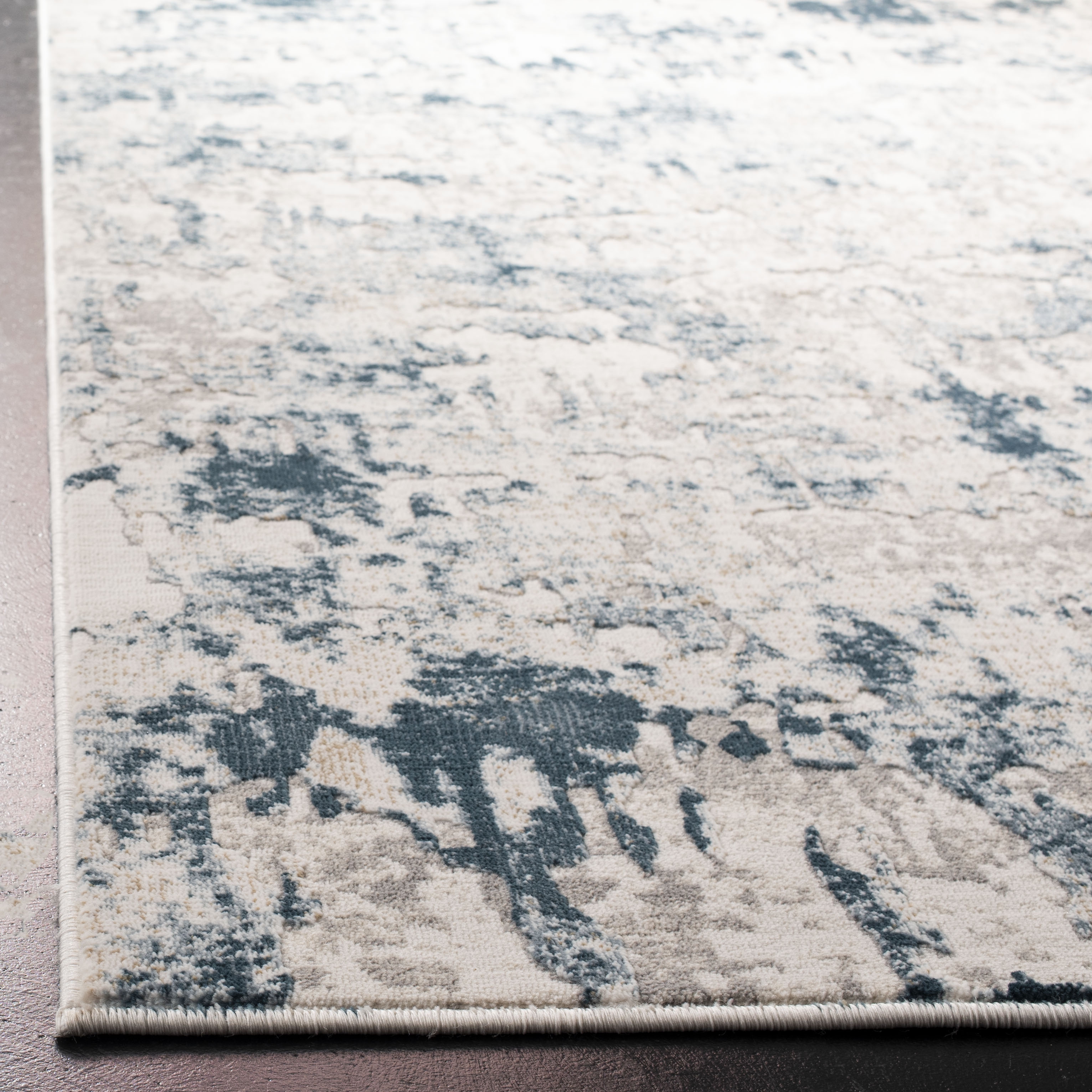 Arlo Home Woven Area Rug, VGE144B, Beige/Turquoise,  6' 7" X 6' 7" Square - Image 1