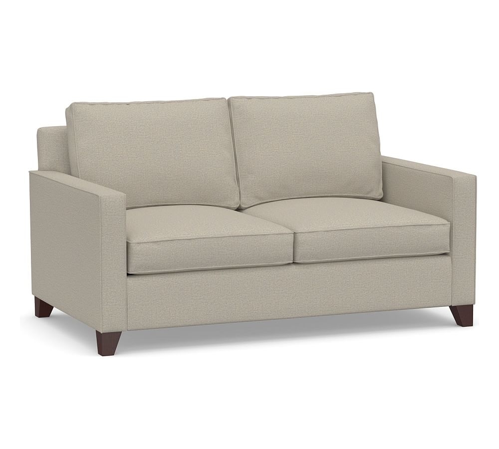 Cameron Square Arm Upholstered Deep Seat Loveseat 2-Seater 73", Polyester Wrapped Cushions, Performance Boucle Fog - Image 0