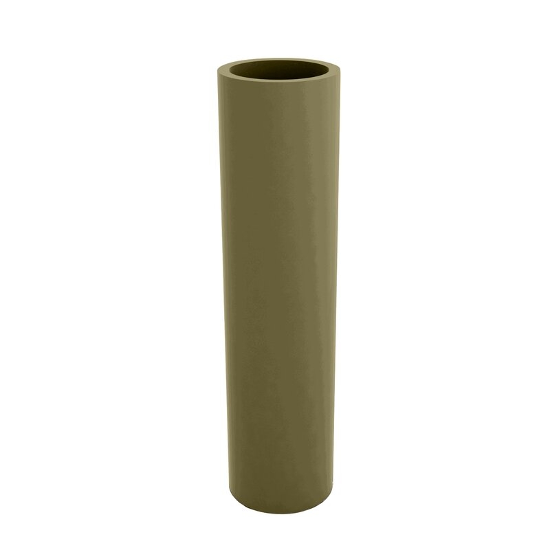 Vondom Torre Resin Pot Planter Color: Khaki, Size: 31.5" H x 7.75" W x 7.75" D - Image 0