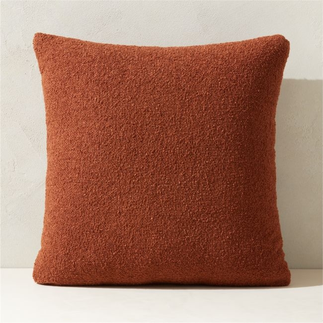 Silves Sienna Brown Boucle Throw Pillow