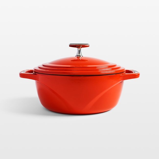Lodge USA Enamel 4.5-Qt. Cast Iron Dutch Oven in Cherry on Top Red - Image 0