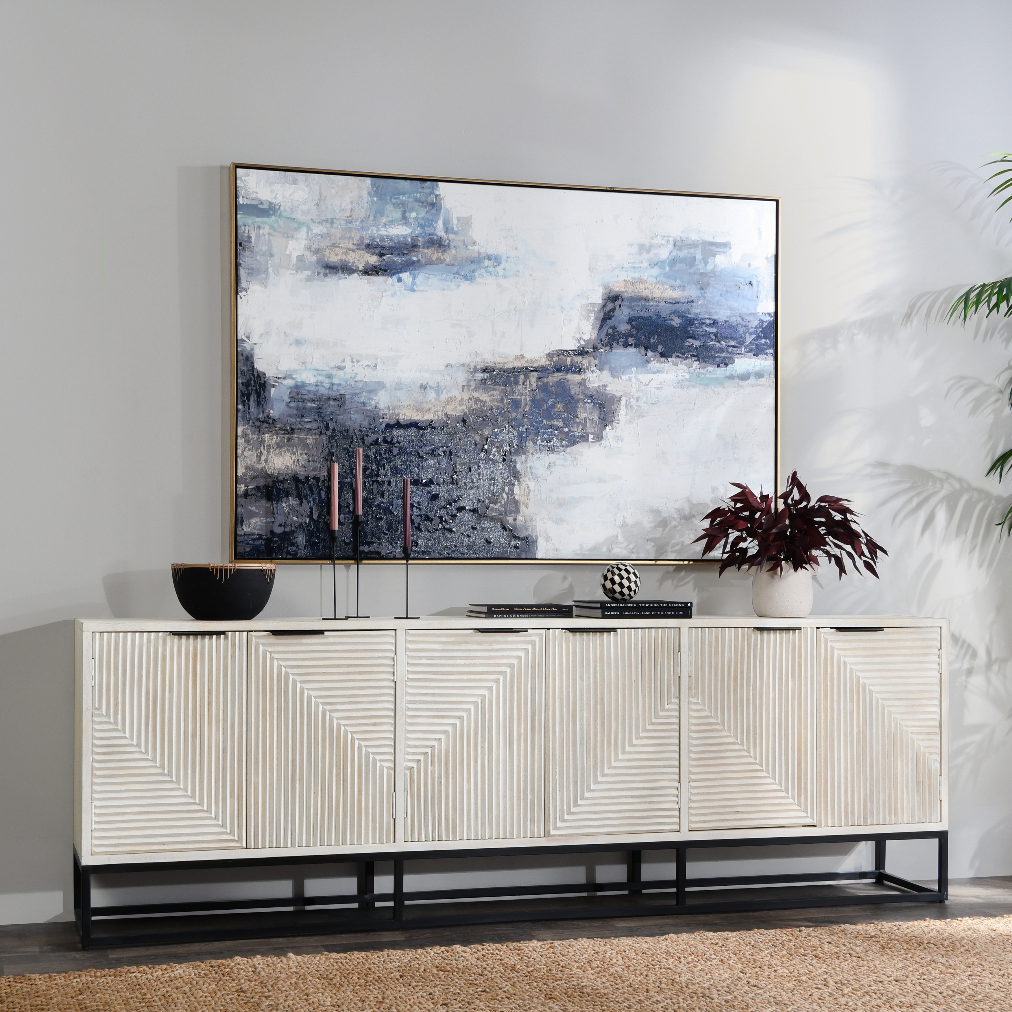 Flint 6Dr Buffet White Wash - Image 8