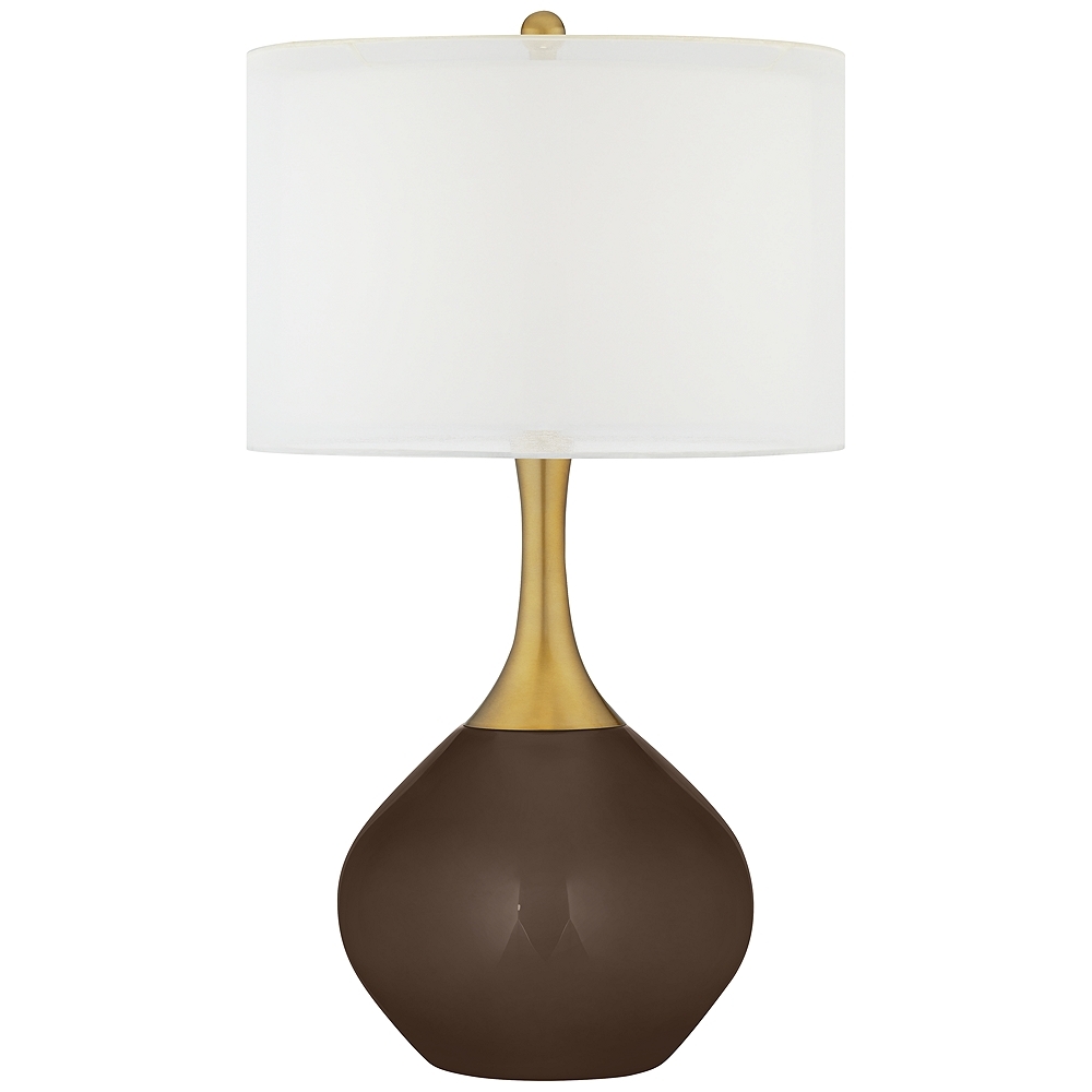 Color Plus Nickki Brass 30 1/2" Modern Carafe Brown Table Lamp - Image 0
