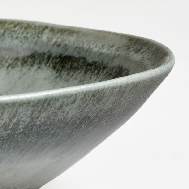 Prairie Moss Green Recycled Stoneware Serving Bowl - Image 3