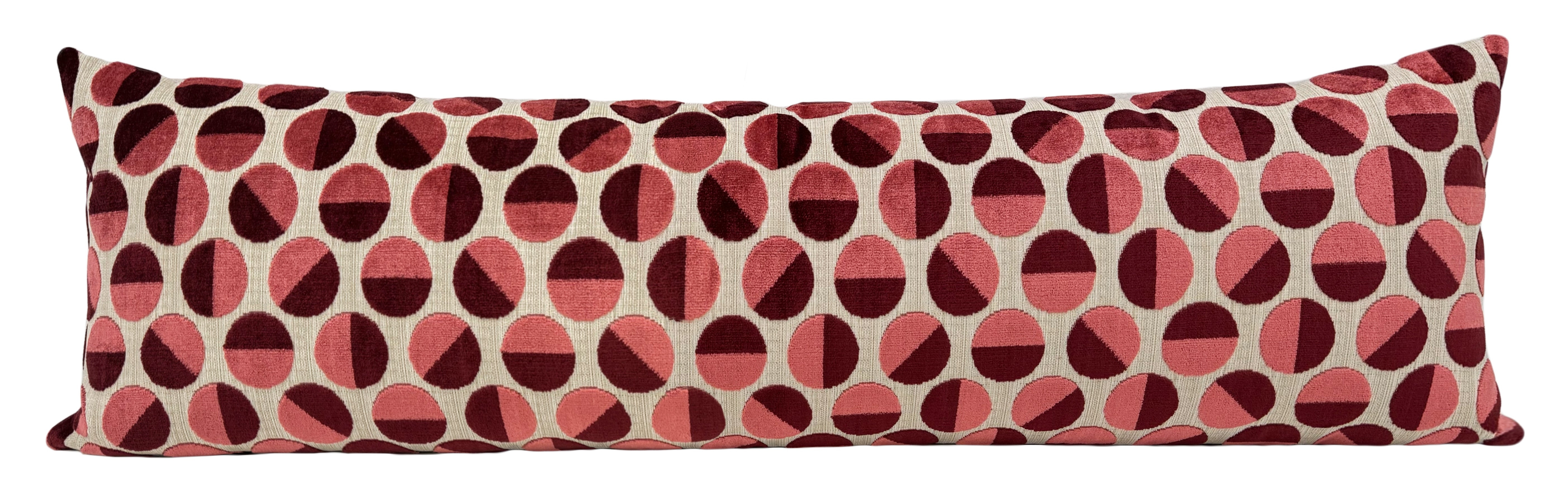 THE XL LUMBAR :: BROOKLYN CUT VELVET // PERSIMMON - 14" X 48" - Image 2