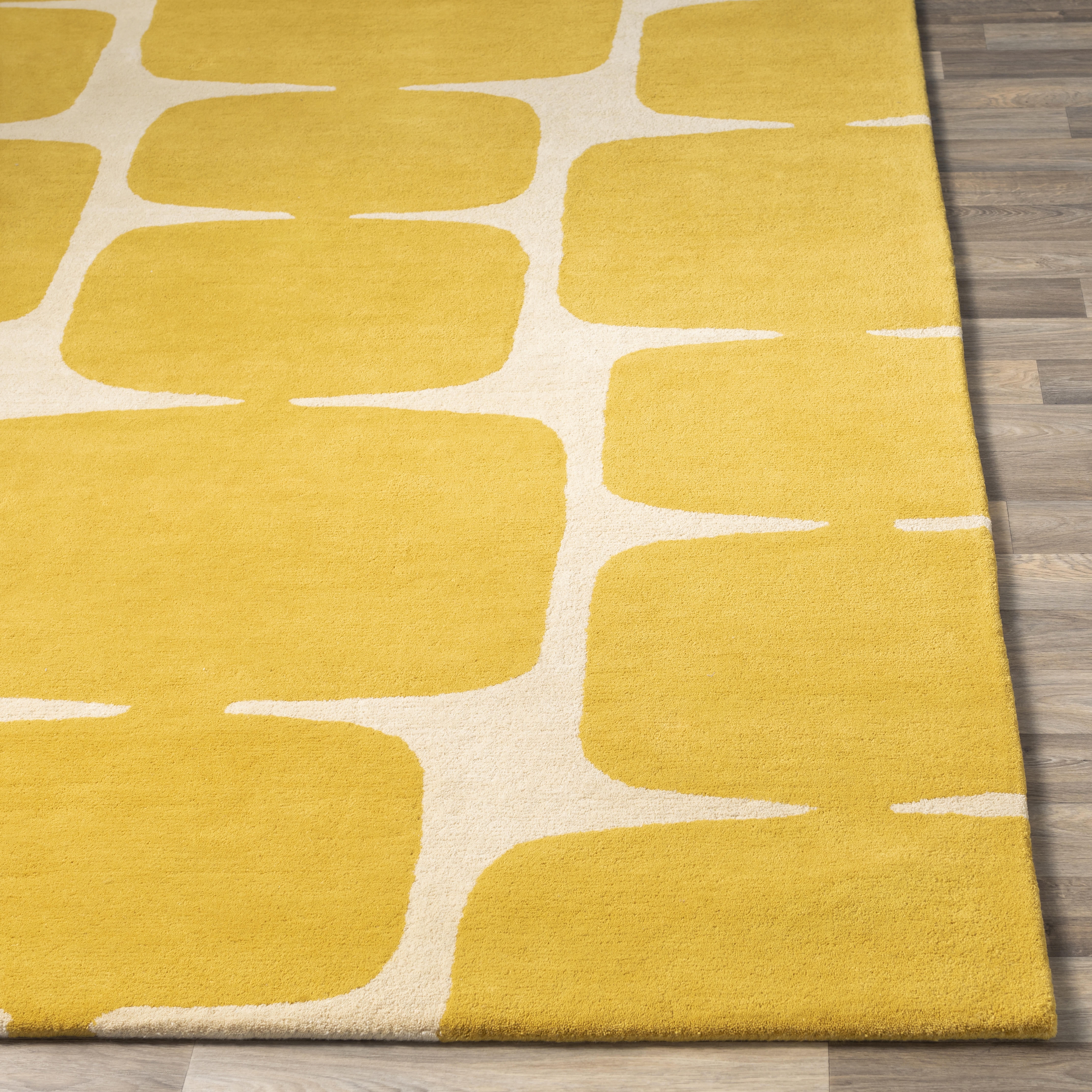Scion Yellow Indoor 3'3" x 5'3" Handmade Rug - Image 2