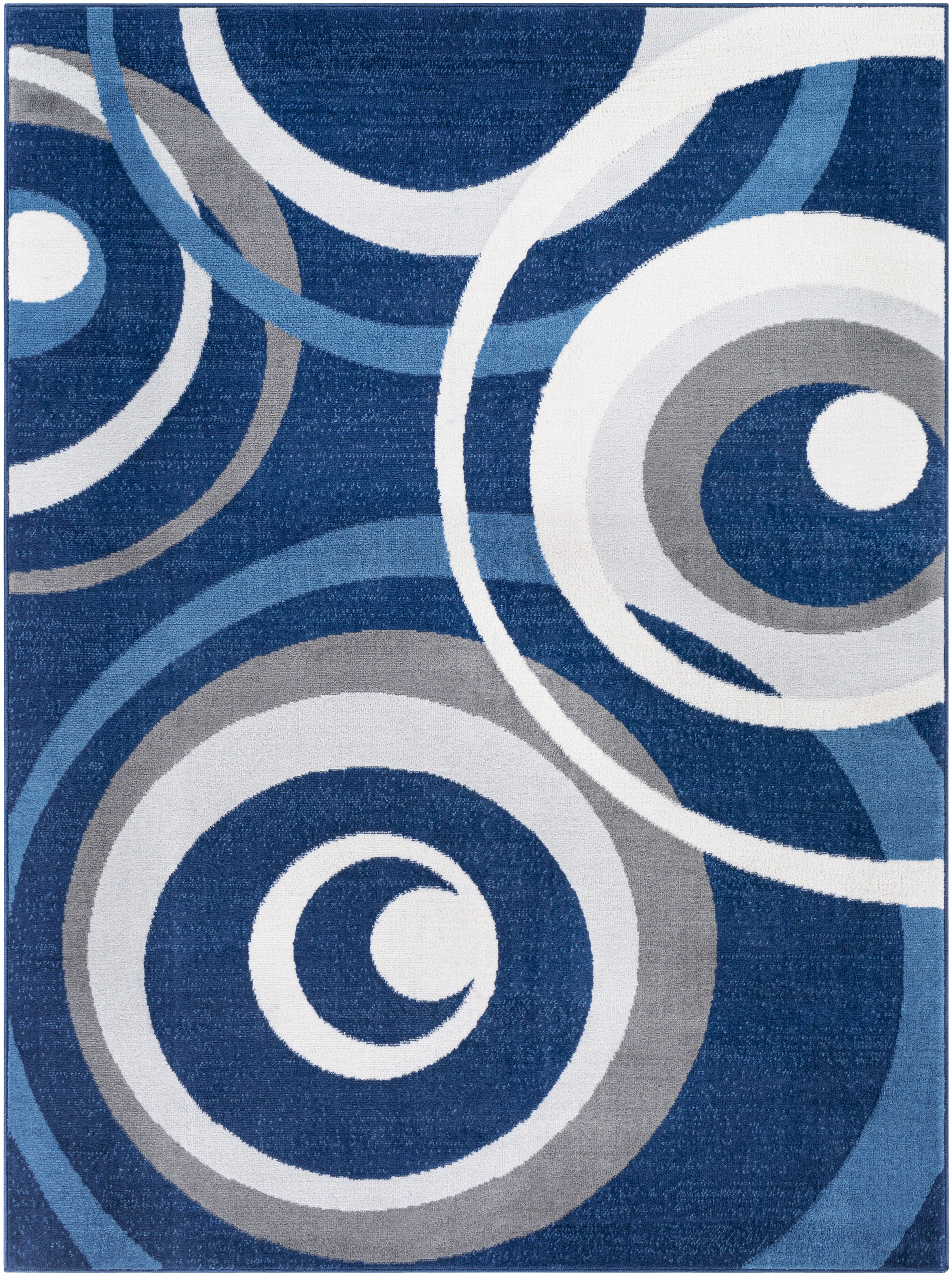 Cesar Blue Indoor 9'2" x 12' Machine Woven Rug - Image 0