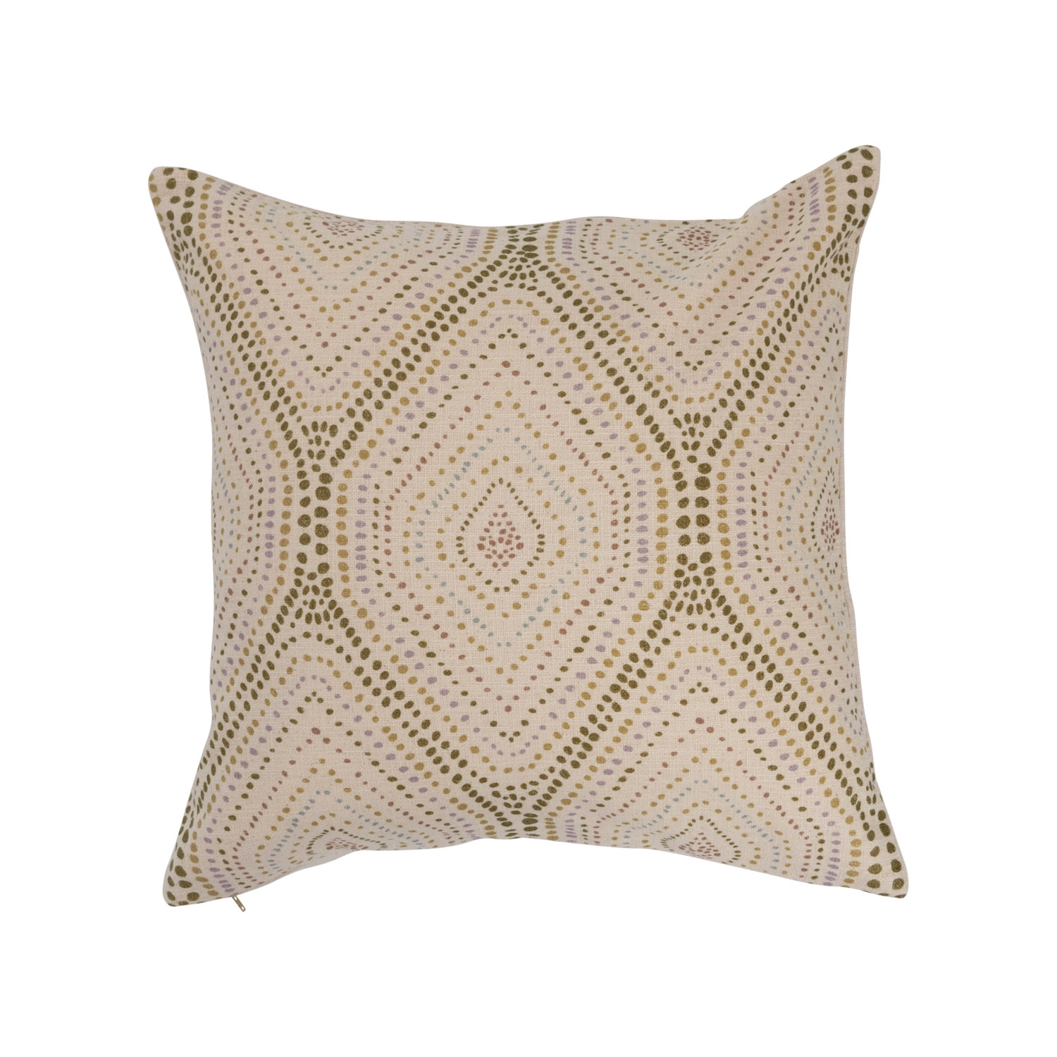 Cotton Slub Pillow with Dot Print - Image 0