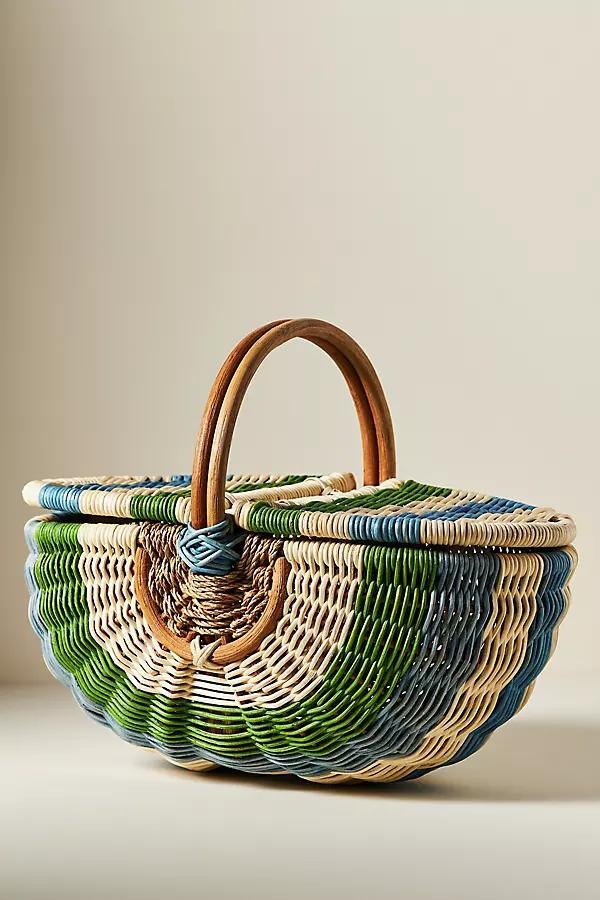 Nina Handwoven Picnic Basket - Image 0