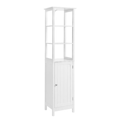 Kanstar 63" Floor Cabinet, Multifunctional Bathroom Storage Cabinet With 3 Tier Shelf, Free Standing Linen Tower - Image 0