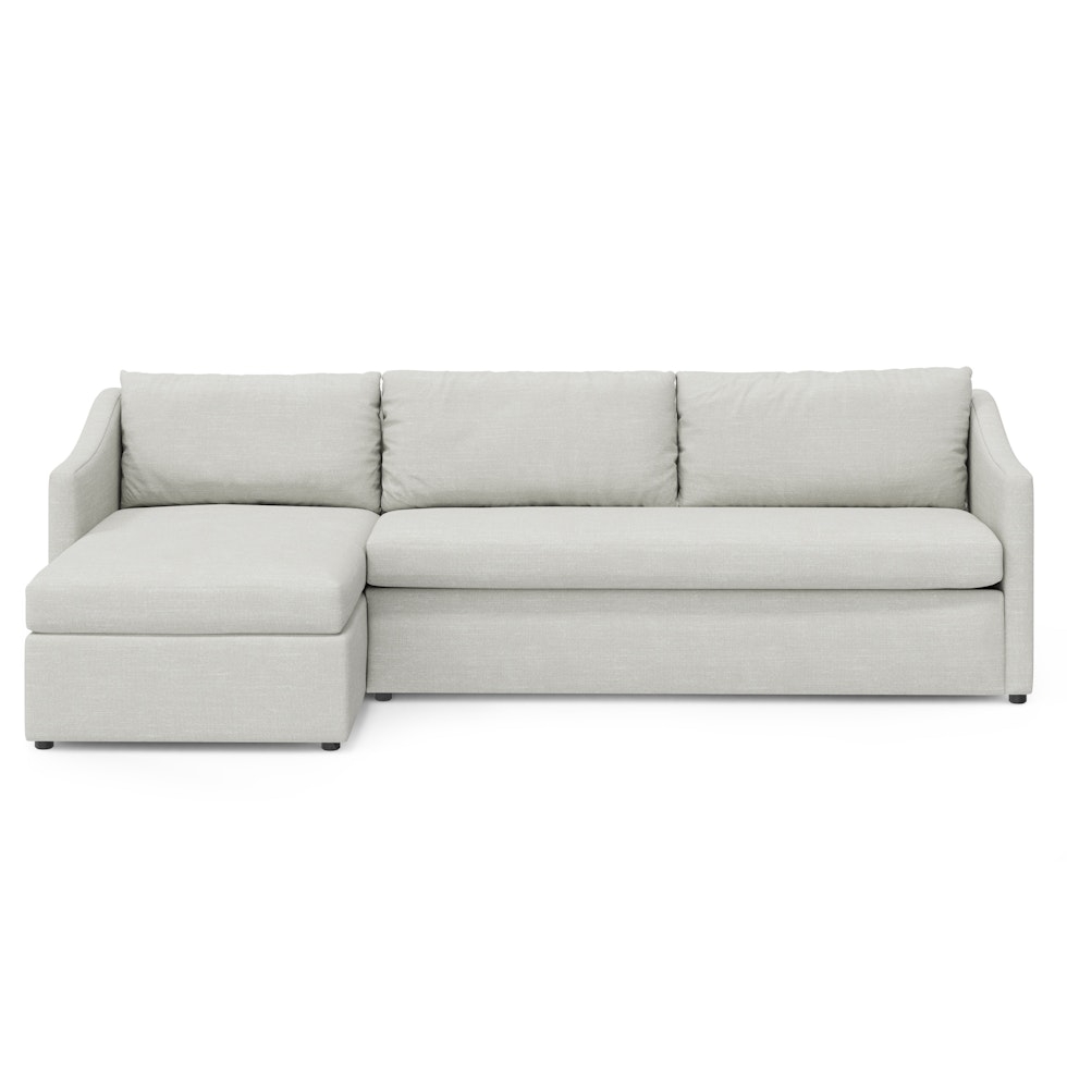Landry 109" Left Storage Sleeper Sectional - Napa Dove - Image 0