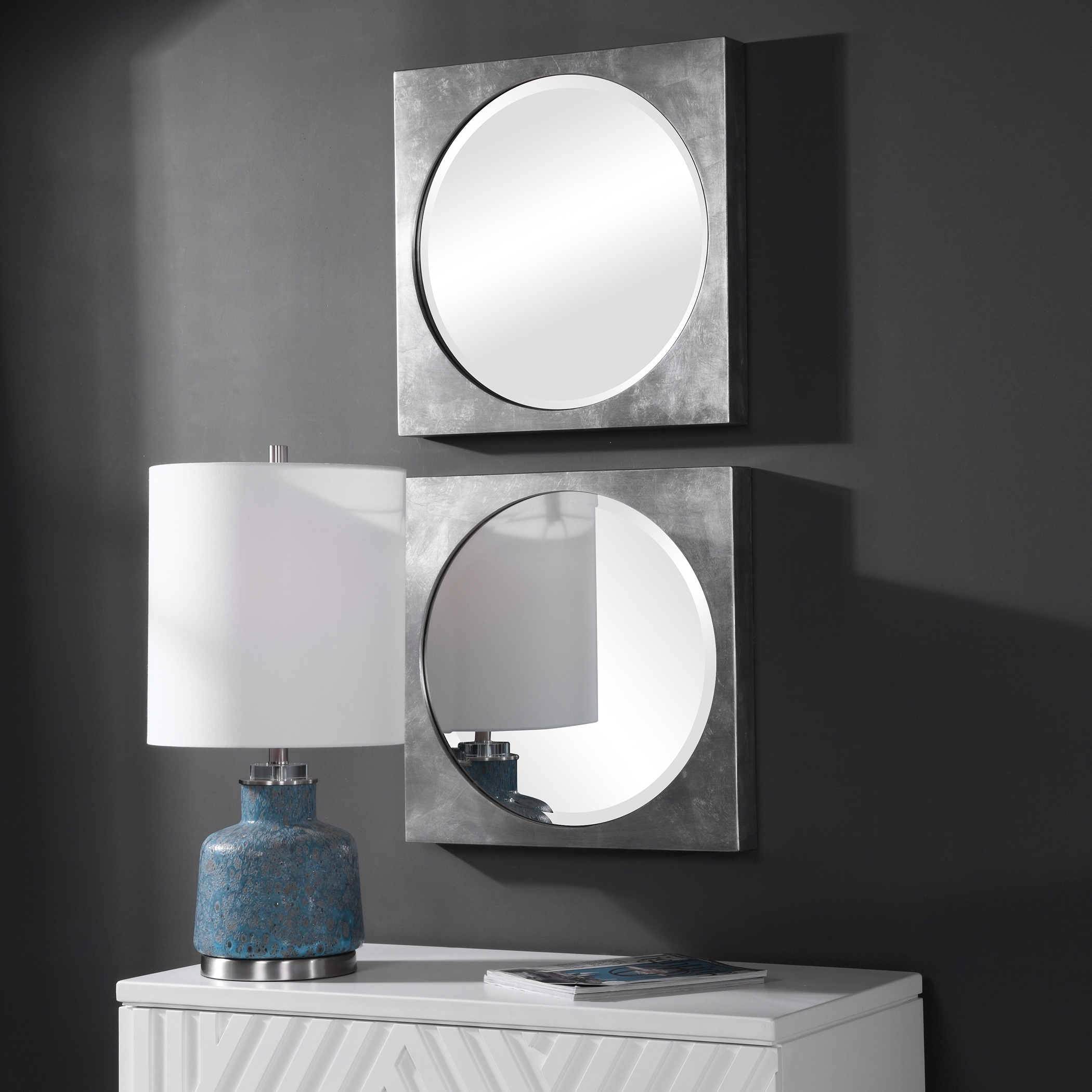 Aletris Modern Square Mirrors, S/2 - Image 0