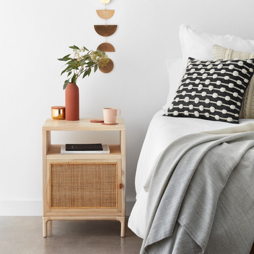 The Citizenry Kayan Nightstand Mindi & Cane | Light Wood - Image 1
