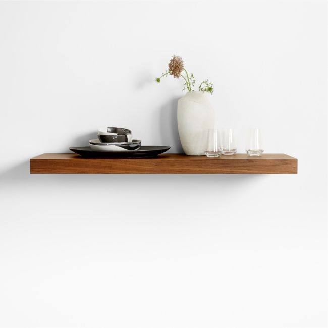 Walnut Wood Floating Shelf 48" - Image 0
