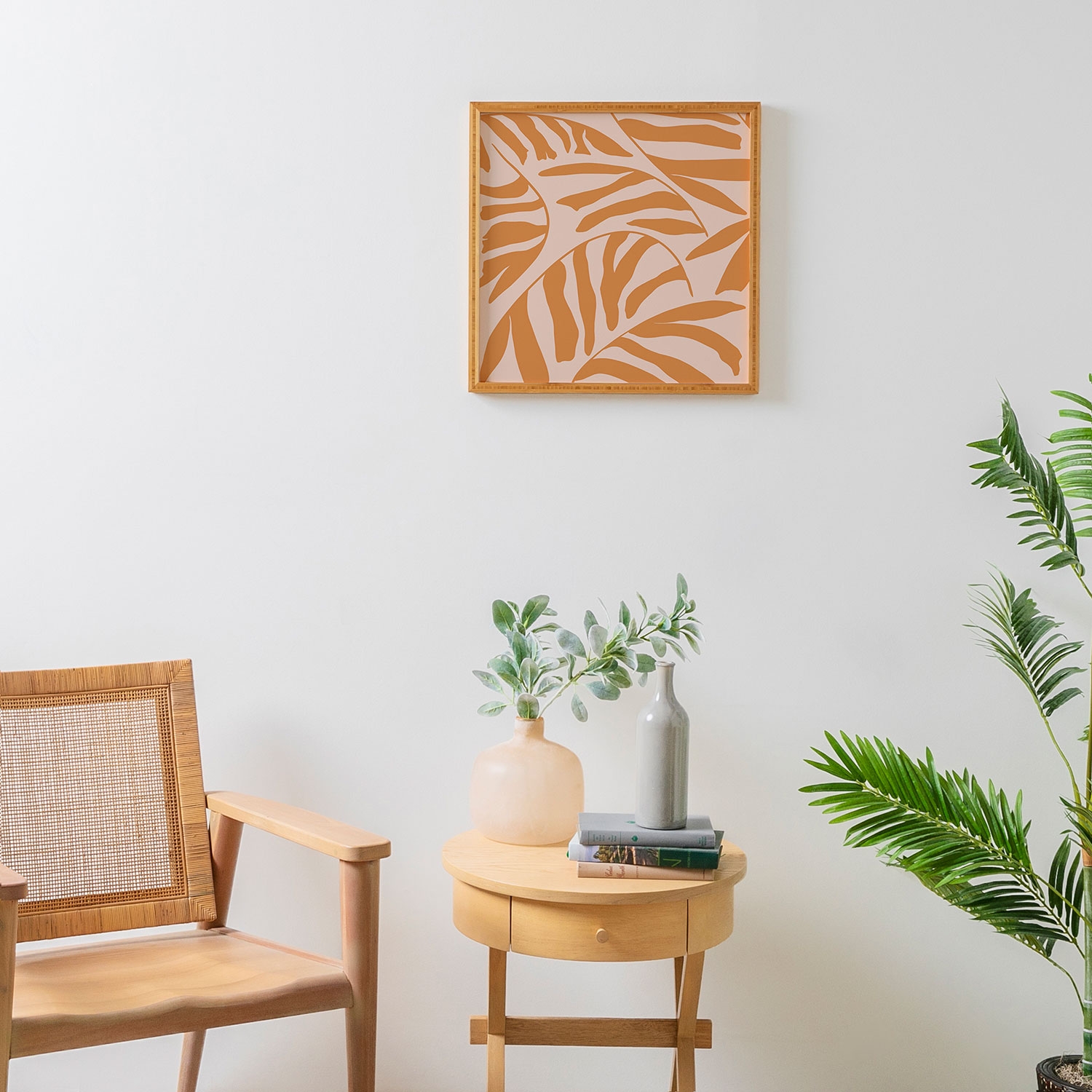 Palm 4 by Jae Polgar - Framed Wall Art Basic Black 20" x 20" - Image 3