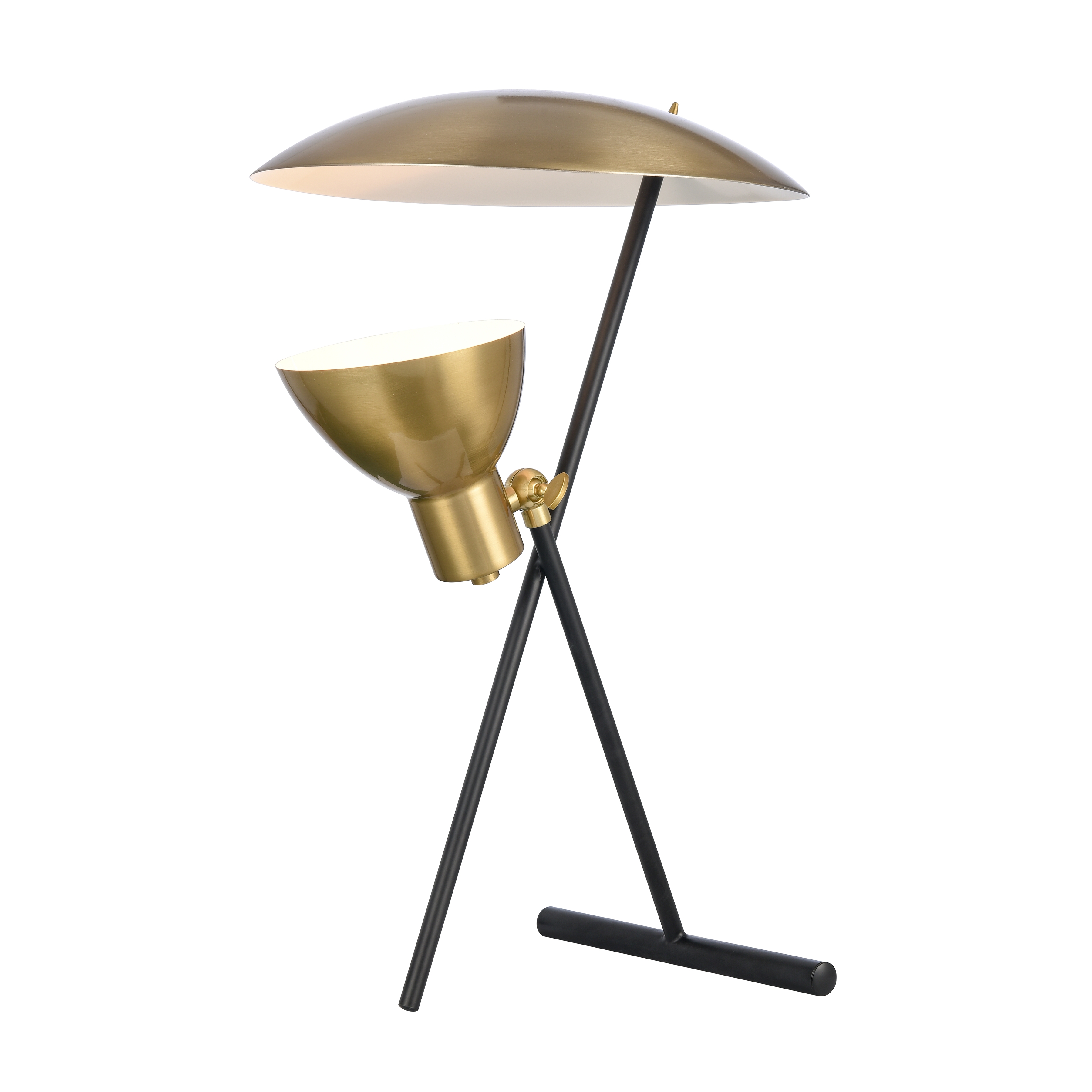 Wyman Square 19'' High 1-Light Desk Lamp - Satin Gold - Image 4