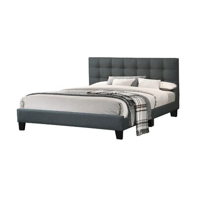 Charcoal Fabric Upholstered Full Size Bed - Image 0