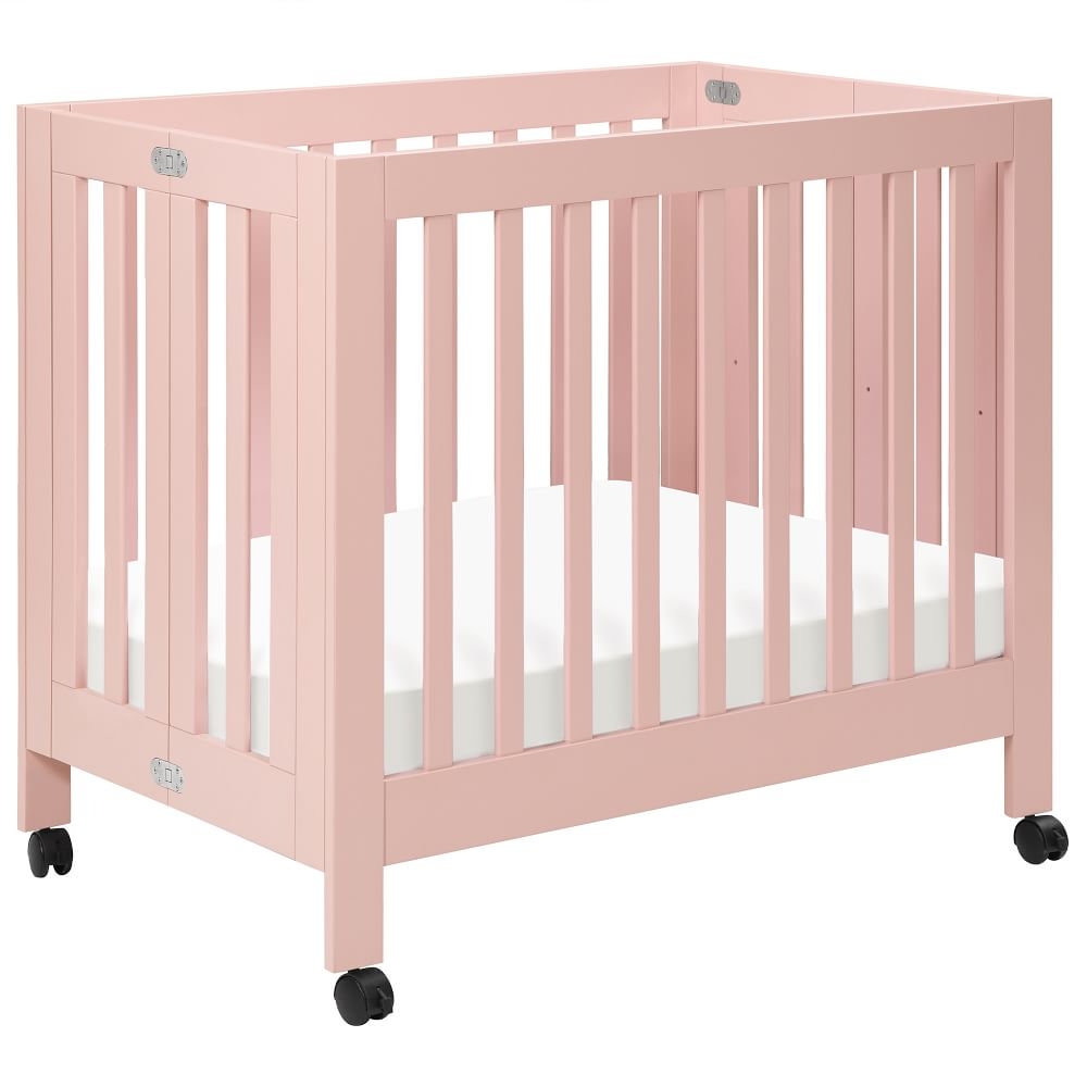 Origami Mini Crib, Petal Pink, WE Kids - Image 0