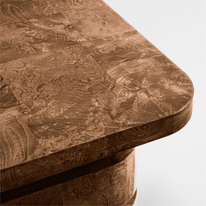 Greye 60" Burl Wood Desk with Swivel Drawers - Image 8