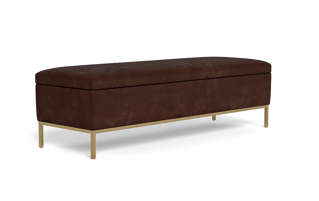 Miller Leather Storage Bench - Image 1
