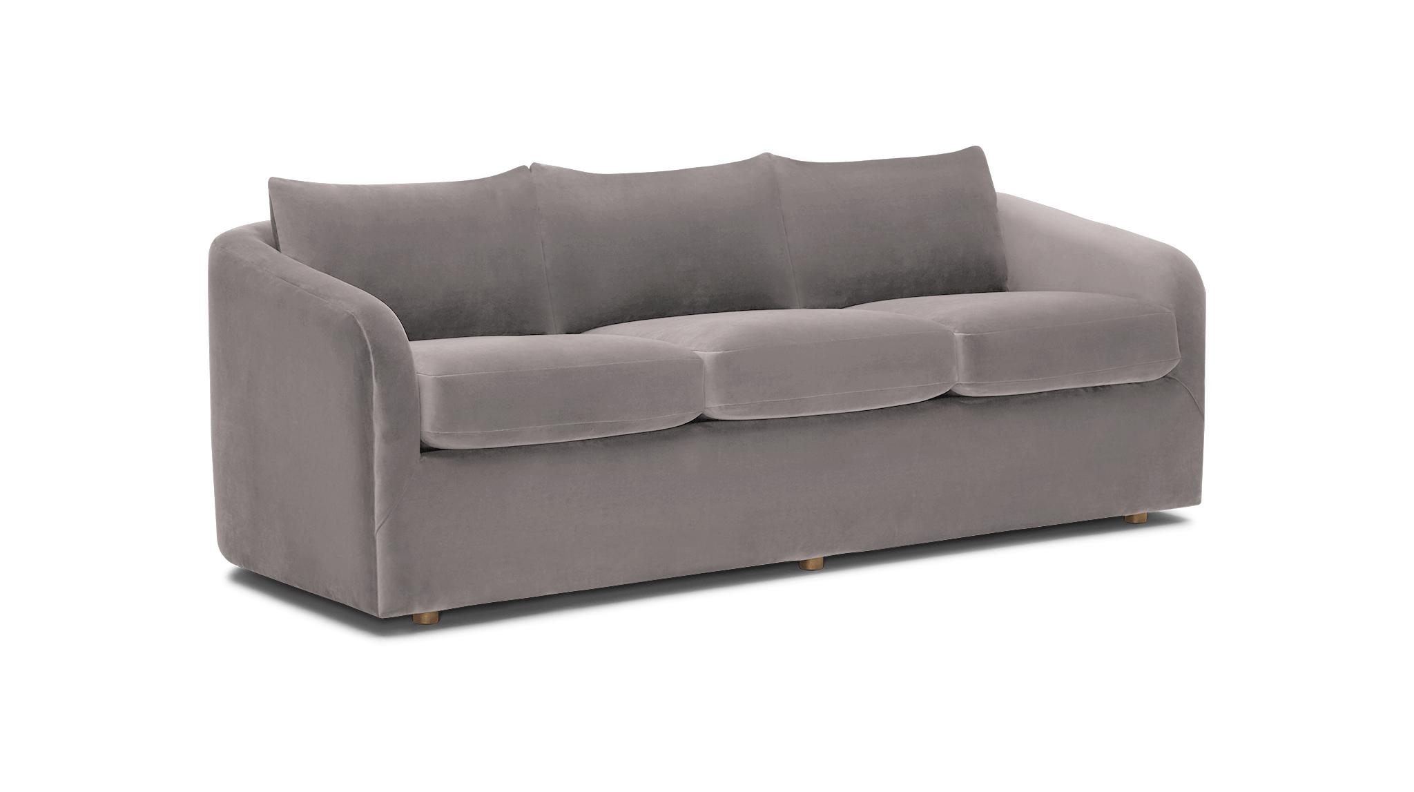 Purple Amelia Mid Century Modern Sofa - Sunbrella Premier Wisteria - Image 1