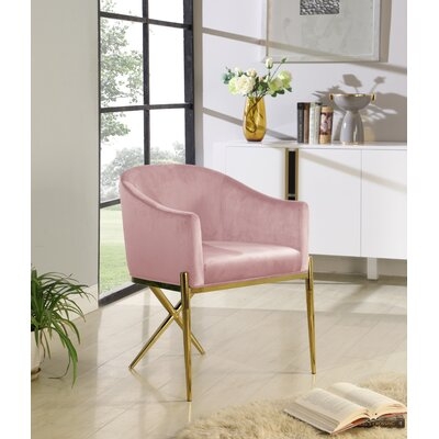 Cesar Velvet Upholstered Arm Chair - Image 0